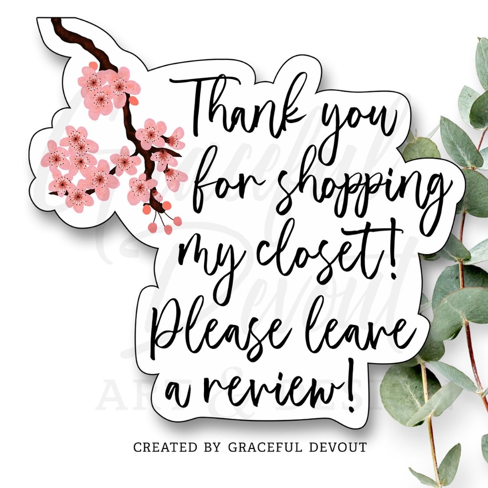 Thank You For Shopping My Closet! - 2"  (48ct.) Stickers
